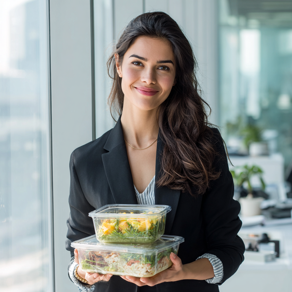 Group of diverse Uzbek adults enjoying a healthy meal together outdoors, demonstrating sustainable eating habits and mindful nutrition choices with traditional and modern healthy foods