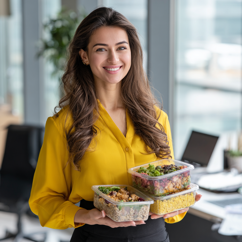 Uzbek adults of different ages engaged in mindful eating and food preparation activities, showing the connection between nutrition and fitness lifestyle in a warm, welcoming environment